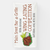 Buffalo Hot Chicken Wings Wing Eating Competitie Spandoek (Verticaal)