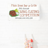 Buffalo Hot Chicken Wings Wing Eating Competitie Spandoek (Insitu)