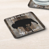 Buffalo  hout Rustisch hout Bier Onderzetter (Linkerzijde)