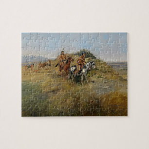 Buffalo Hunt, 1891 (olie op canvas) Legpuzzel