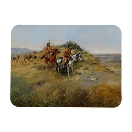 Buffalo Hunt, 1891 (olie op canvas) Magneet (Horizontaal)
