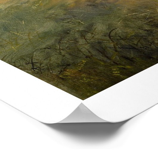 Buffalo Hunt, 1891 (olie op canvas) Poster (Hoek)