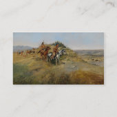 Buffalo Hunt, 1891 (olie op canvas) Visitekaartje (Achterkant)