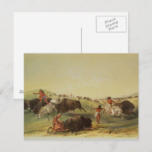 Buffalo Hunt Briefkaart (Voorkant / Achterkant)