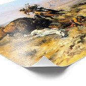 “Buffalo Hunt” Cowboy Kunst van Charles Russell Foto Afdruk (Hoek)