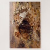 Buffalo Hunt Native American Hunters C M Russell Legpuzzel (Verticaal)