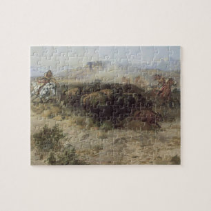 Buffalo Hunt No. 26 van CM Russell,  Indiërs Legpuzzel