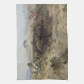 Buffalo Hunt No. 26 van CM Russell,  Indiërs Theedoek (Verticaal)