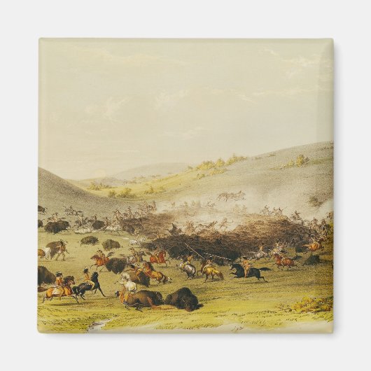 Buffalo Hunt, Surround, c.1832 Magneet (Voorkant)