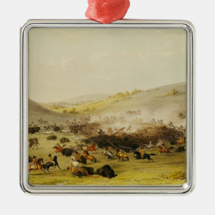 Buffalo Hunt, Surround, c.1832 Metalen Ornament