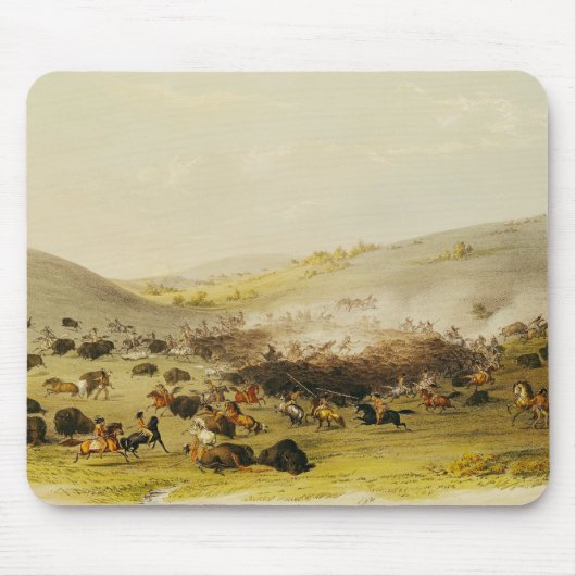 Buffalo Hunt, Surround, c.1832 Muismat (Voorkant)