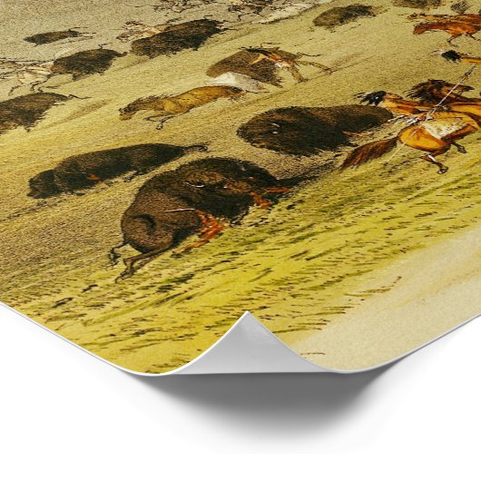 Buffalo Hunt, Surround, c.1832 Poster (Hoek)