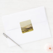 Buffalo Hunt, Surround, c.1832 Vierkante Sticker (Envelop)