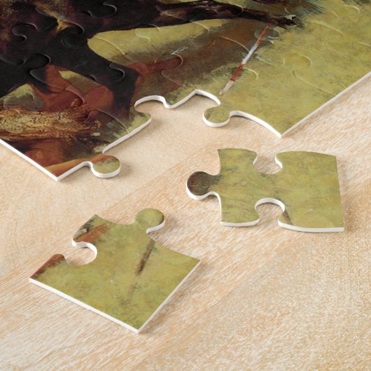 Buffalo Hunt van Remington, Native American Legpuzzel (Zijkant)