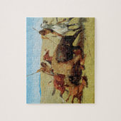 Buffalo Hunt van Remington,  Native American Legpuzzel (Verticaal)