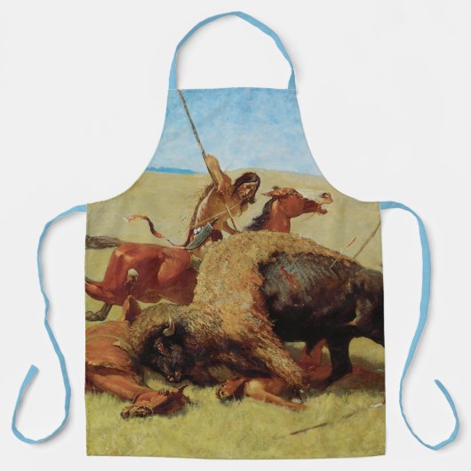 Buffalo Hunt van Remington,  Native American Schort (Voorkant)