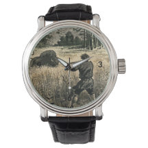Buffalo Hunt Wild West Frontiersman Natuur Kunst