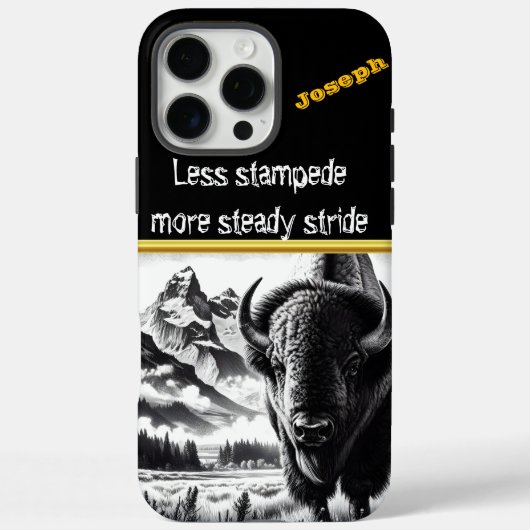 Buffalo in het Schilderachtig berglandschap Case-Mate iPhone Case (Achterkant)