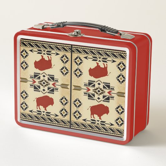 Buffalo Indiaanse Indiaanse geïnspireerde lunchbox (Voorkant)
