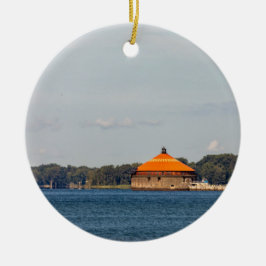 Buffalo Intake Wieg Lighthouder Keramisch Ornament