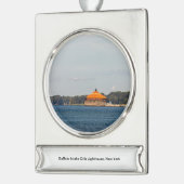 Buffalo Intake Wieg Lighthouder Verzilverd Banner Ornament (Links)