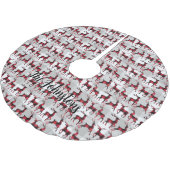 Buffalo-kalmerende rendieren op grijze buffelplaat kerstboom rok (Gekanteld)