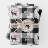 Buffalo kerstmis inpakpapier vel (In situ)