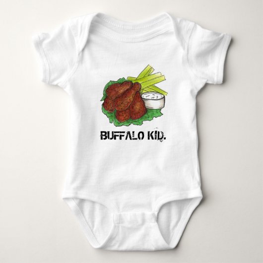 BUFFALO KIND New York Spicy BBQ Chicken Wing Wings Romper (Voorkant)