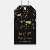 Buffalo Kraft Paper Joy & Peace ID599 Cadeaulabel (Voorkant)