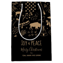 Buffalo Kraft Paper Joy & Peace ID599 Medium Cadeauzakje