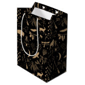 Buffalo Kraft Paper Joy & Peace ID599 Medium Cadeauzakje (Achterkant Gekanteld)