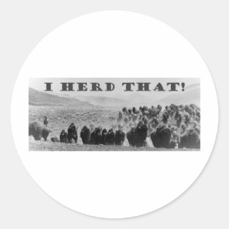 buffalo kudde dat toneelstuk ronde sticker