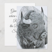 Buffalo Liefde Feestdagenkaart (Voorkant / Achterkant)