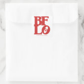 BUFFALO LIEFDE (rood) Vierkante Sticker (Tas)