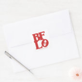 BUFFALO LIEFDE (rood) Vierkante Sticker (Envelop)