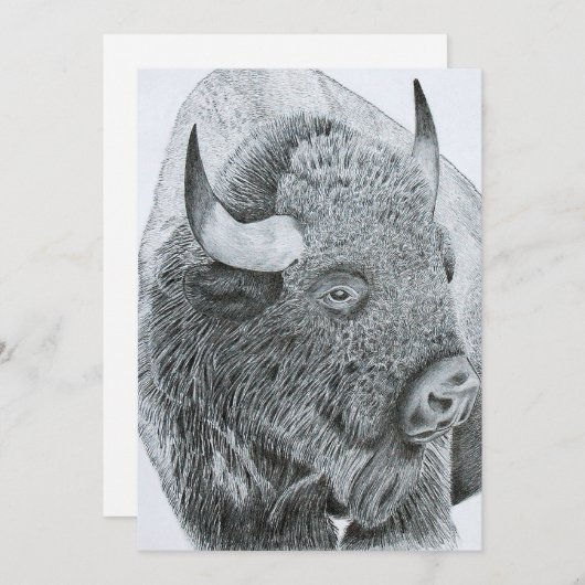 Buffalo Love Feestdagenkaart (Voorkant / Achterkant)