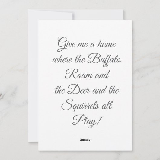 Buffalo Love Feestdagenkaart (Achterkant)