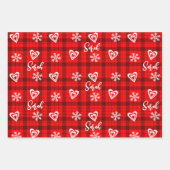 Buffalo Love Hearts Sneeuwvlokken gepersonaliseerd Inpakpapier Vel (Voorkant 3)