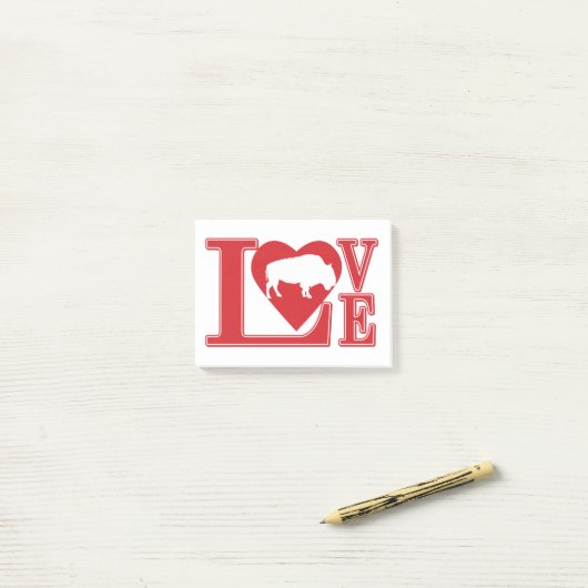 Buffalo Love Post-it® Notes (Op bureau)