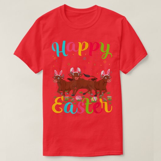 Buffalo Lover Funny Easter Bunny Buffalo Happy T-shirt (Design voorkant)