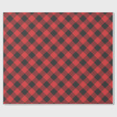 Buffalo Lumberjack Pset Red Black Patroon Cadeaupapier (Vlak)