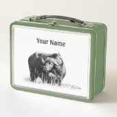Buffalo Lunch Box – Aangepaste Safari Gift (Voorkant)