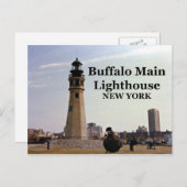 Buffalo Main Lighthouse, Briefkaart New York (Voorkant / Achterkant)