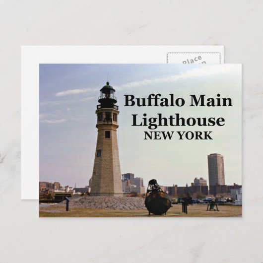 Buffalo Main Lighthouse, Briefkaart New York (Voorkant / Achterkant)