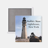 Buffalo Main Lighthouse, New York Magnet (Voorkant / Achterkant)
