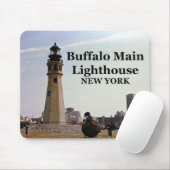Buffalo Main Lighthouse, New York Mousepad Muismat (Met muis)