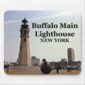 Buffalo Main Lighthouse, New York Mousepad Muismat (Voorkant)