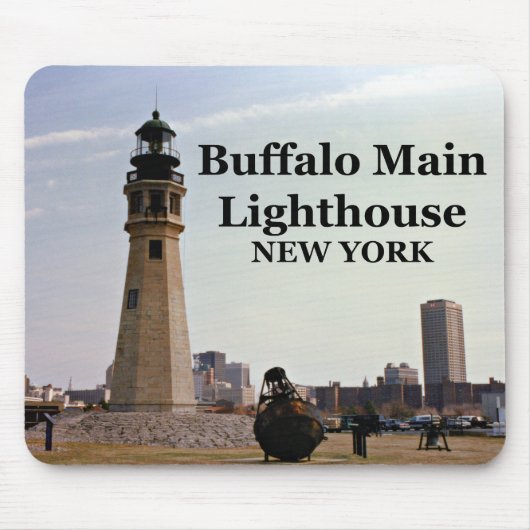 Buffalo Main Lighthouse, New York Mousepad Muismat (Voorkant)