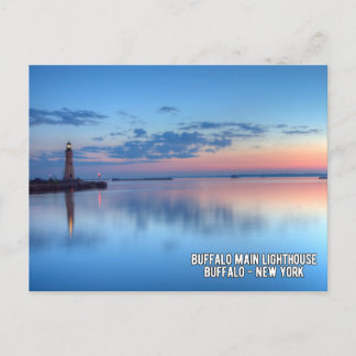 Buffalo Main Vuurtoren Buffalo - New York Postcar Feestdagenkaart