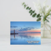 Buffalo Main Vuurtoren Buffalo - New York Postcar Feestdagenkaart (Staand voorkant)